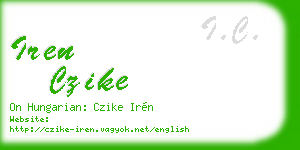 iren czike business card