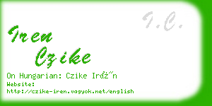 iren czike business card